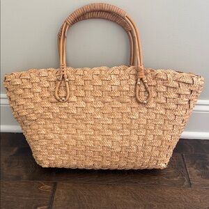 Vintage handmade woven purse